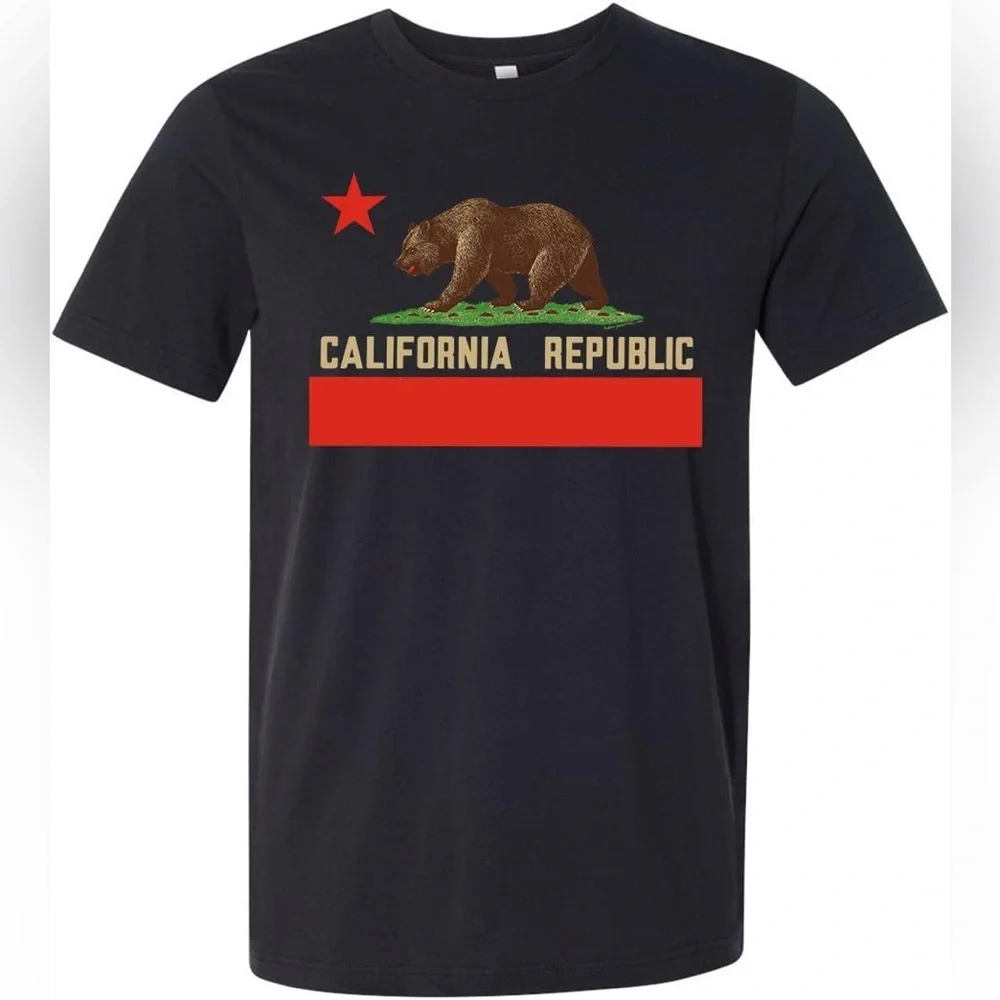 Black California Republic Men's T-Shirt